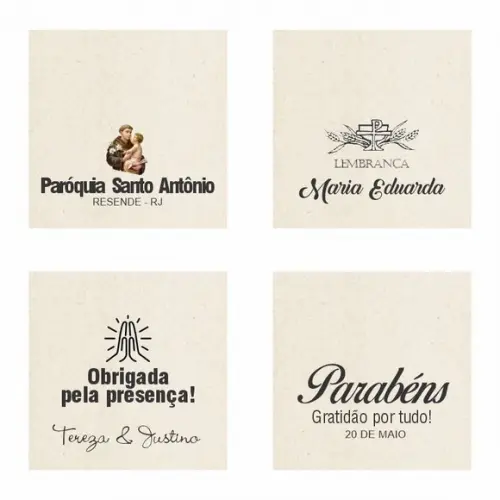 Cartão Personalizado + Medalhinha de Santa Brígida