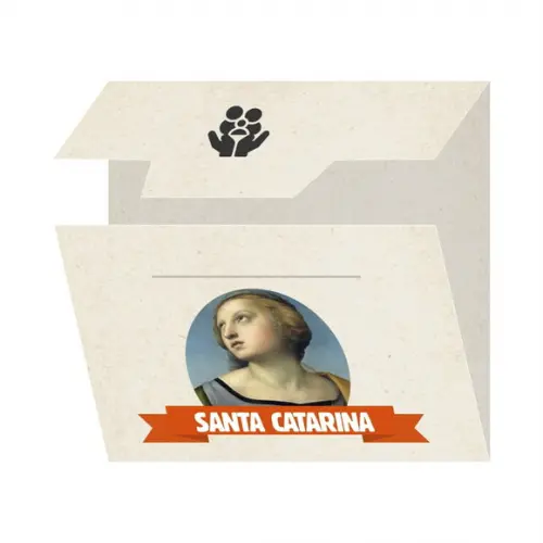Cartão Personalizado + Medalhinha de Santa Catarina