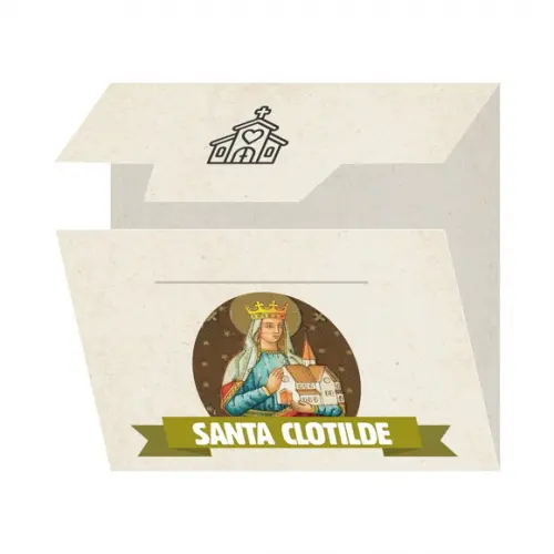 Cartão Personalizado + Medalhinha de Santa Clotilde