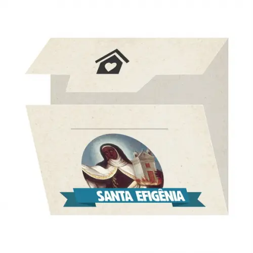 Cartão Personalizado + Medalhinha de Santa Efigênia