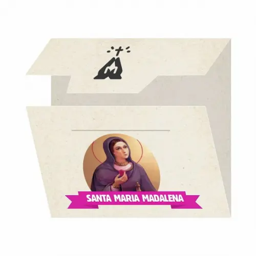 Cartão Personalizado + Medalhinha de Santa Maria Madalena