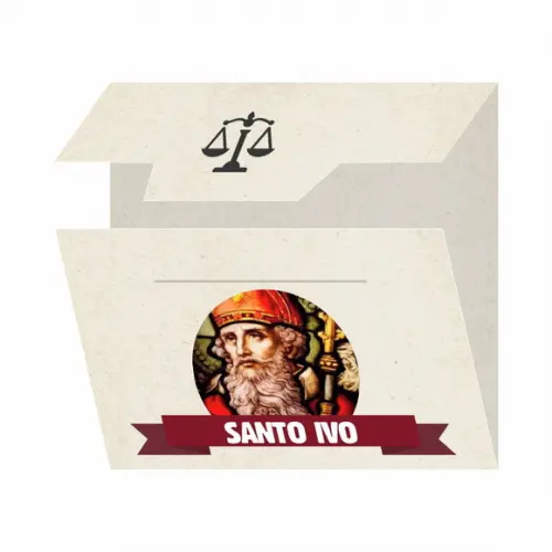 Cartão Personalizado + Medalhinha de Santo Ivo