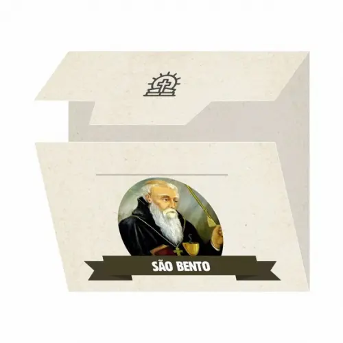 Cartão personalizado + medalhinha de São Bento