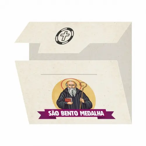 Cartão Personalizado + Medalhinha de São Bento