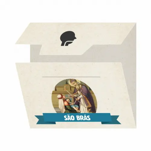 Cartão Personalizado + Medalhinha de São Brás