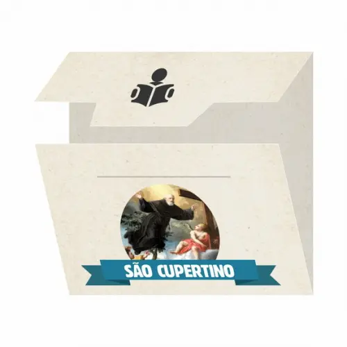 Cartão Personalizado + Medalhinha de São Cupertino