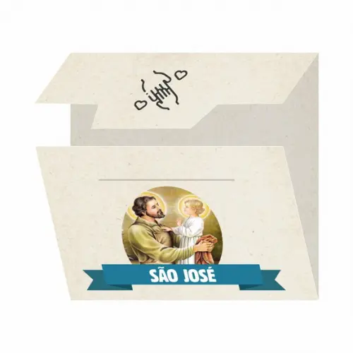 Cartão Personalizado + Medalhinha de São José