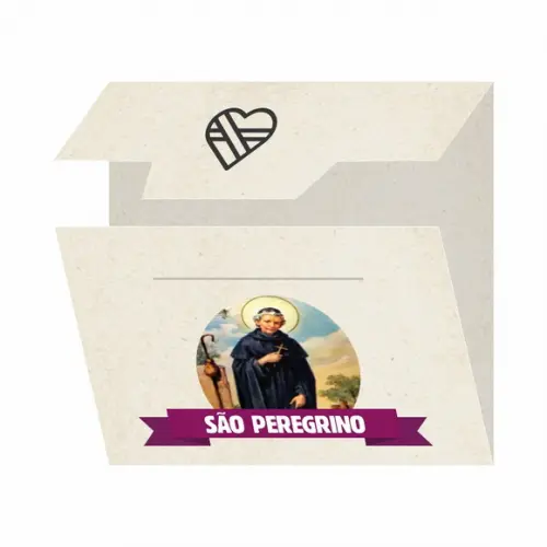 Cartão Personalizado + Medalhinha de São Peregrino