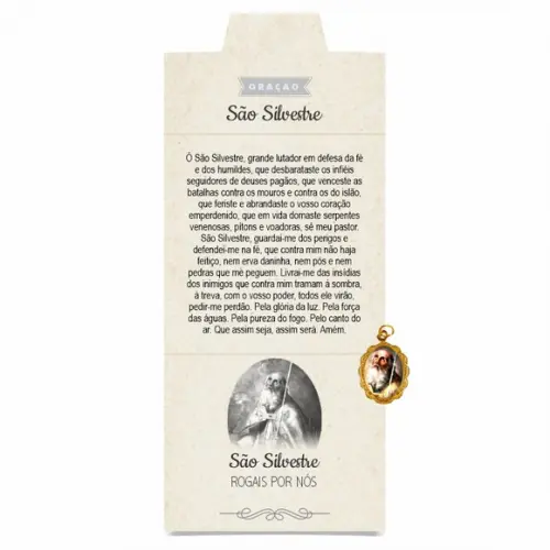 Cartão Personalizado + Medalhinha de São Silvestre
