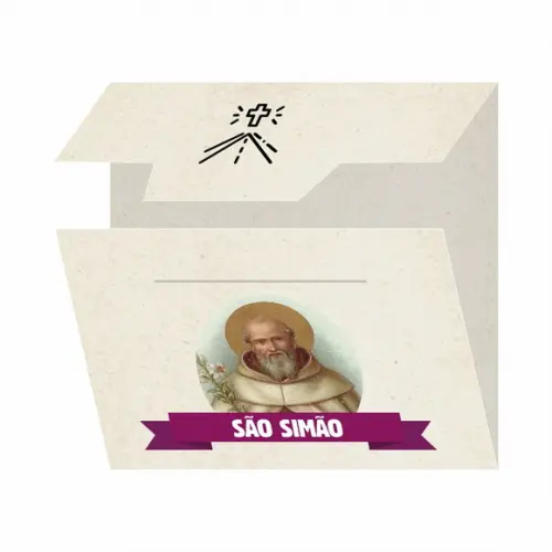 Cartão Personalizado + Medalhinha de São Simão