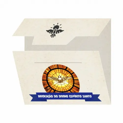 Cartão Personalizado + Medalhinha Divino Espírito Santo