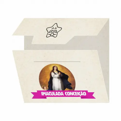Cartão Personalizado + Medalhinha Imaculada Conceição