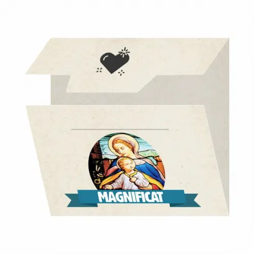 Cartão Personalizado + Medalhinha Magnificat