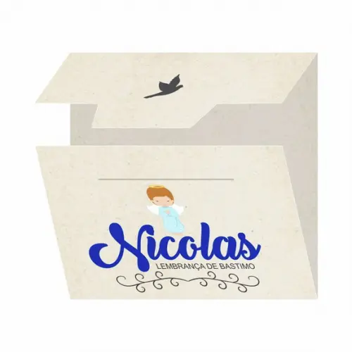 Cartão personalizado Batismo + medalhinha