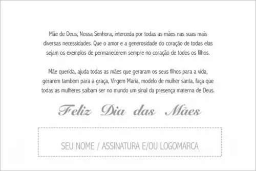 Cartão Personalizado Dia das Mães
