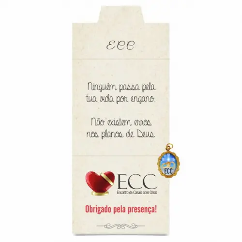 Cartão personalizado ECC + medalhinha