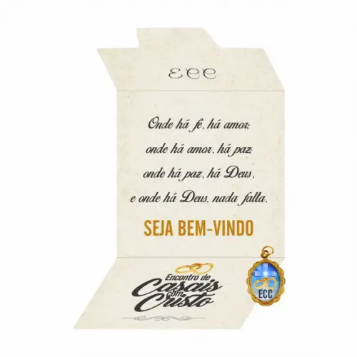 Cartão personalizado ECC + medalhinha