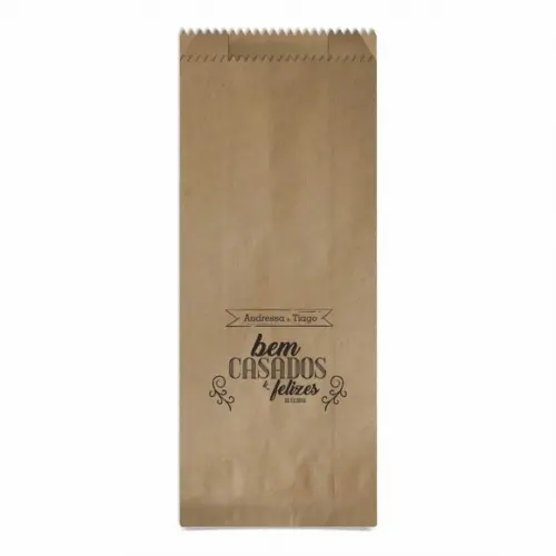 CASAMENTO - SAQUINHO KRAFT SIMPLES PERSONALIZADO