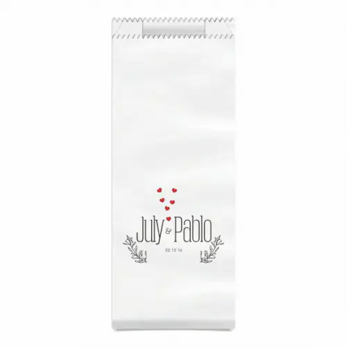 CASAMENTO - SAQUINHO KRAFT SIMPLES PERSONALIZADO