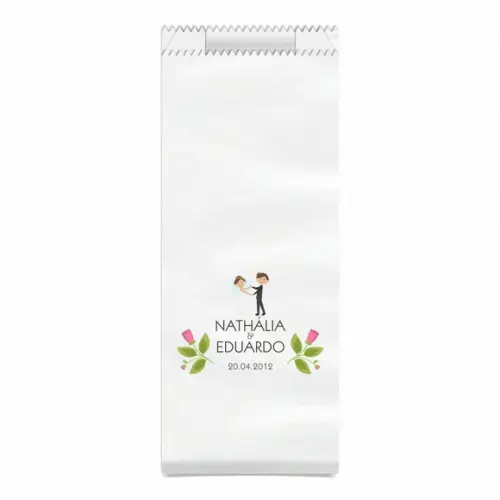 CASAMENTO - SAQUINHO KRAFT SIMPLES PERSONALIZADO