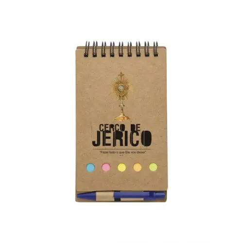 CERCO DE JERICÓ - CADERNETA BLOCO DE ANOTAÇÕES C/ CANETA