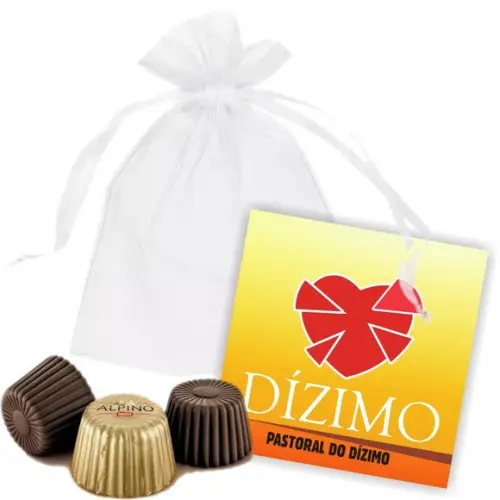 DIZIMISTA - SAQUINHO DE ORGANZA + MINI CARTÃO - MOD.02
