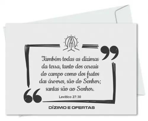 Envelope pequeno oferta/dízimo personalizado.