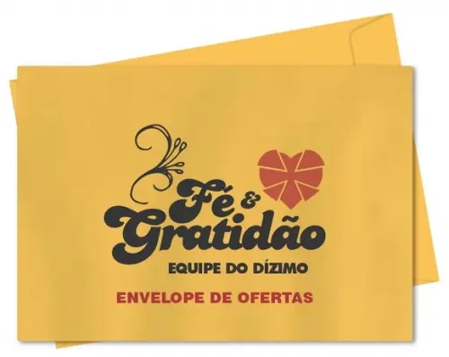 Envelope pequeno oferta/dízimo personalizado.