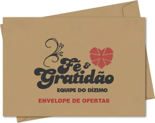 Envelope pequeno oferta/dízimo personalizado.