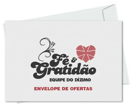 Envelope pequeno oferta/dízimo personalizado.
