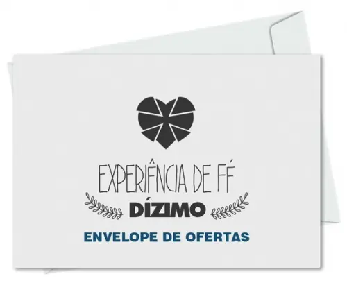 Envelope pequeno oferta/dízimo personalizado.
