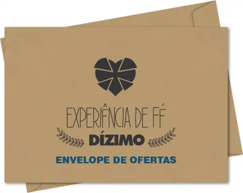 Envelope pequeno oferta/dízimo personalizado.