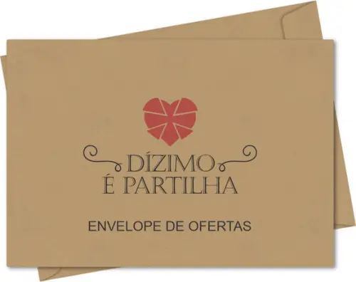 Envelope pequeno oferta/dízimo personalizado.