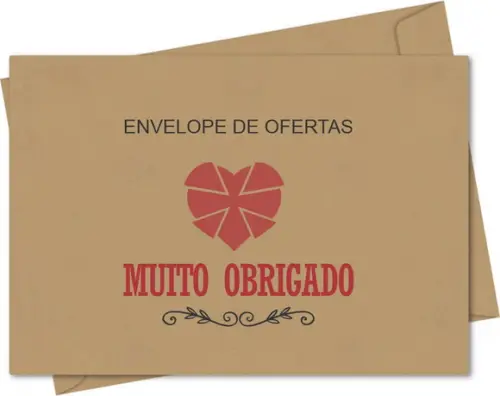 Envelope pequeno oferta/dízimo personalizado.