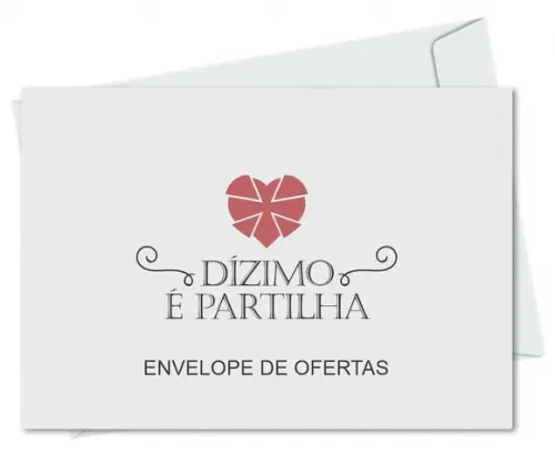 Envelope pequeno oferta/dízimo personalizado.
