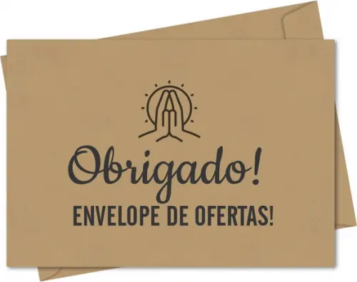 Envelope pequeno oferta/dízimo personalizado.
