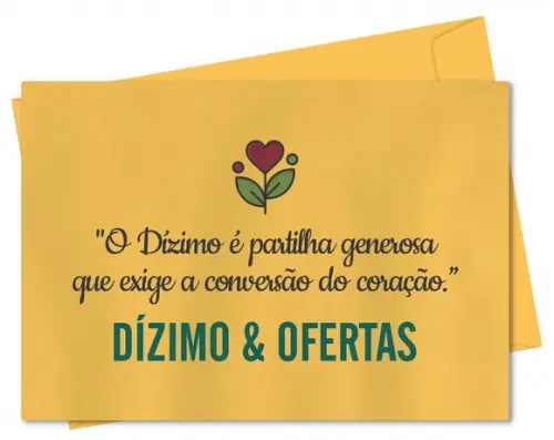 Envelope pequeno oferta/dízimo personalizado.