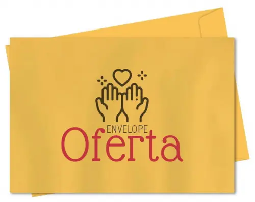 Envelope pequeno oferta/dízimo personalizado.