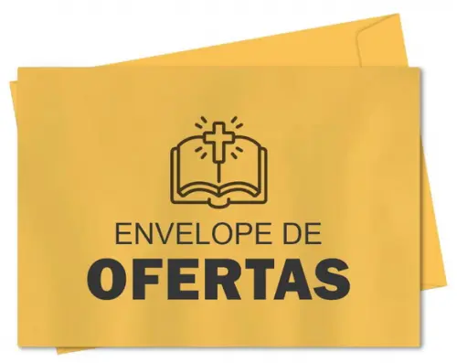 Envelope pequeno oferta/dízimo personalizado.