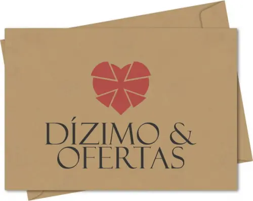 Envelope pequeno oferta/dízimo personalizado.