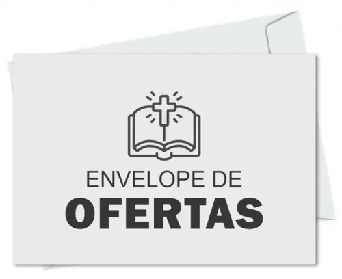 Envelope pequeno oferta/dízimo personalizado.