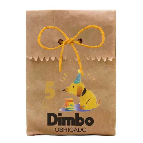 FESTAS - SAQUINHO PAPEL PERSONALIZADO. C/ FURO E CORDÃO
