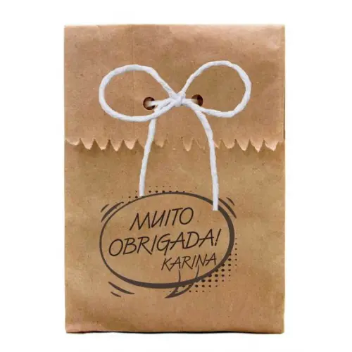 FESTAS - SAQUINHO PAPEL PERSONALIZADO. C/ FURO E CORDÃO