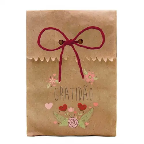 FESTAS - SAQUINHO PAPEL PERSONALIZADO. C/ FURO E CORDÃO