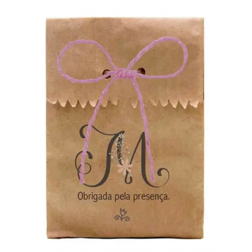 FESTAS - SAQUINHO PAPEL PERSONALIZADO. C/ FURO E CORDÃO
