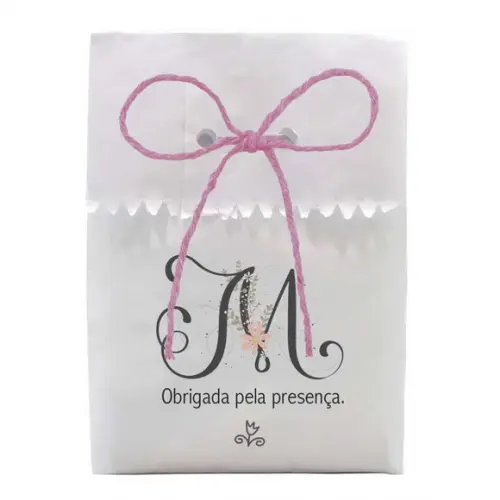 FESTAS - SAQUINHO PAPEL PERSONALIZADO. C/ FURO E CORDÃO