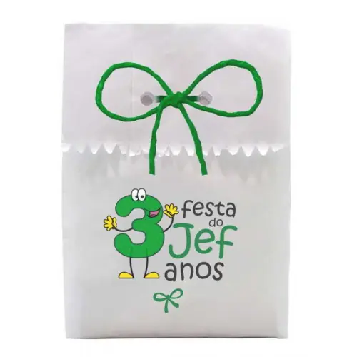 INFANTIL - SAQUINHO PAPEL PERSONALIZADO. C/ FURO E CORDÃO
