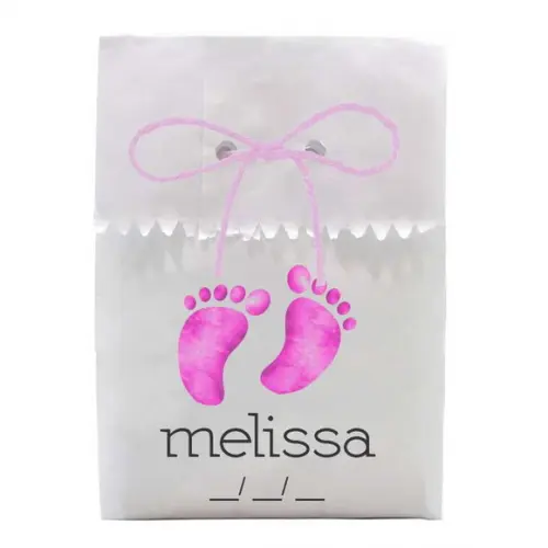 INFANTIL - SAQUINHO PAPEL PERSONALIZADO. C/ FURO E CORDÃO