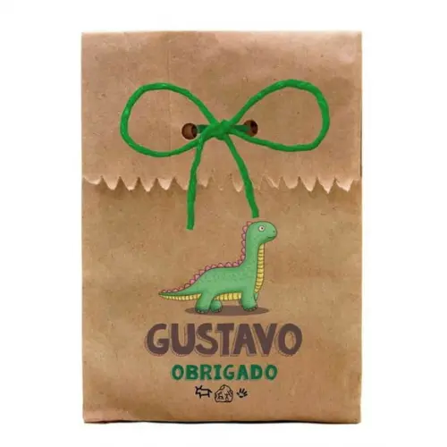 INFANTIL - SAQUINHO PAPEL PERSONALIZADO. C/ FURO E CORDÃO