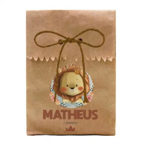 INFANTIL - SAQUINHO PAPEL PERSONALIZADO. C/ FURO E CORDÃO